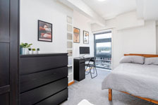 Fully furnished study bedrooms with double beds